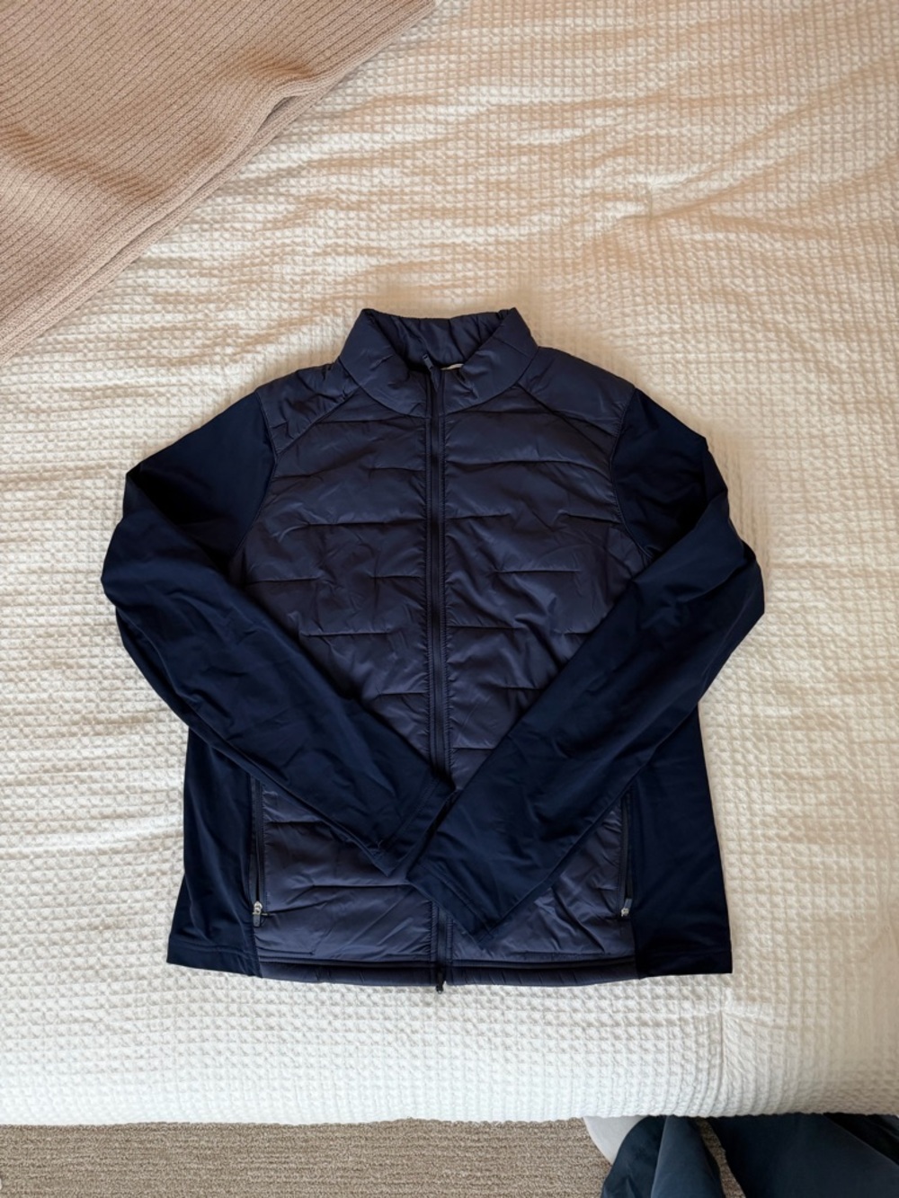 Men's Quilted Hybrid Puffer Jacket - Navy